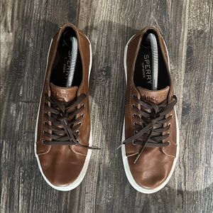 Sperry Men's Brown Leather Sneakers size 9.5m